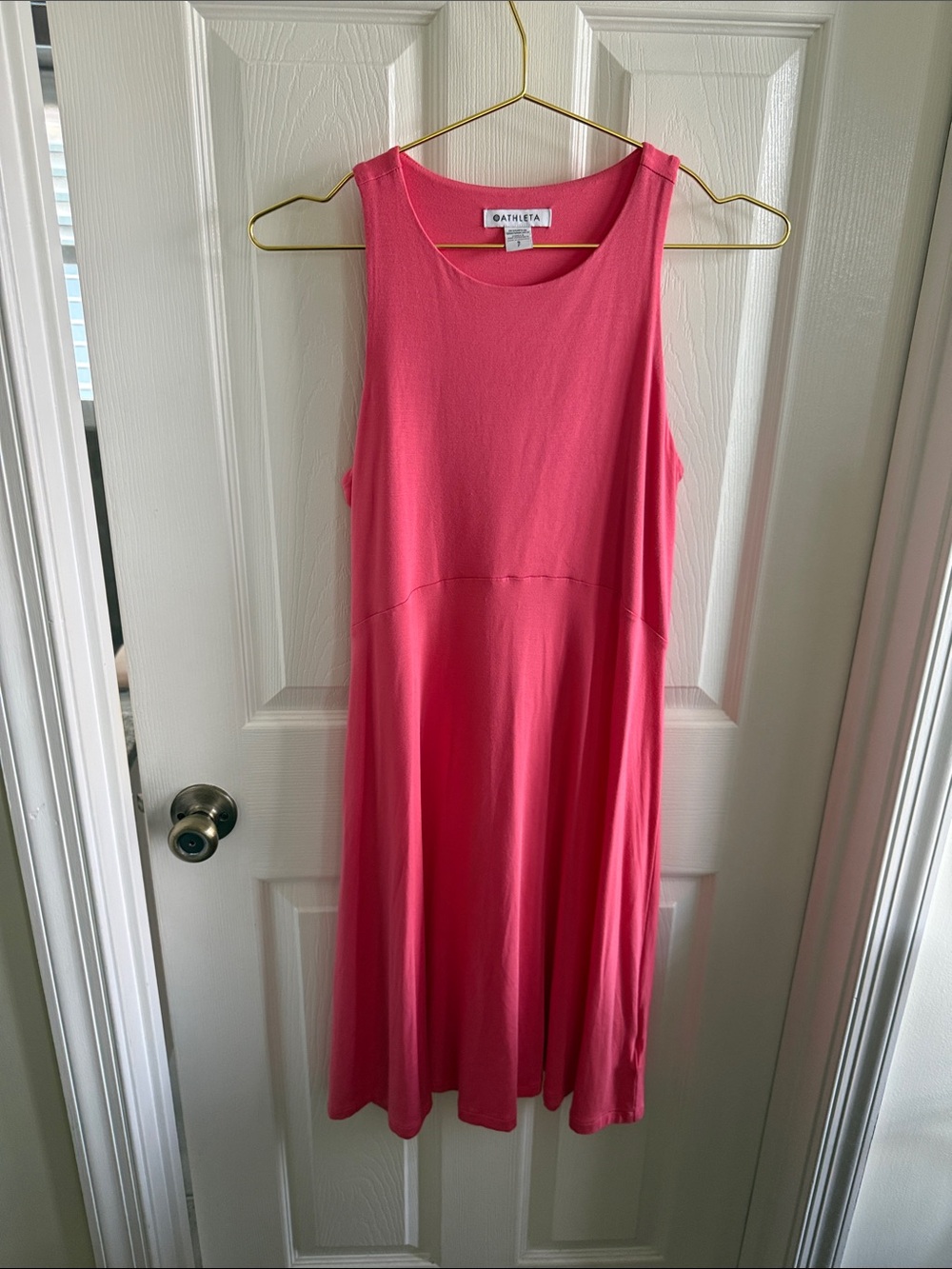 Athleta Bright Pink Sleeveless A-Line Dress